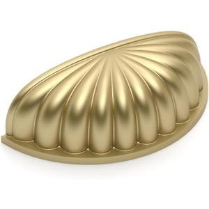 10 Pack Gold Cabinet Pulls 3 Inch Center Cup Handles Bin Drawer Pulls