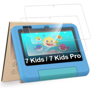 2-Pack Screen Protectors Compatible with 7 Kids/ 7 Kids Pro Tablet 7" (2022 Release), Tempered Glass [HD Clarity] [9 Hardness] [Easy Installation]