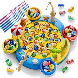Magnetic Fishing Game for Kids Toddlers 3-5, Board Game for Kids 4-6, 1-8 Players Fishing Toys for Boys 3 4 5 6 7 8 Year Old with 360° Rotation, Ideas Birthday Gifts for 3 4 5 6 7 8 Year Old