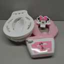 Bright Starts Disney Junior Minnie Mouse My Size Potty Training Toilet, Toddler Potty Chair with Flushing & Cheering Sounds, Removable Seat with Splash Guard & Handles, Ages 18+ Months, Up to 50 lbs