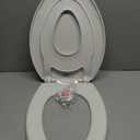Little2Big Toilet Seat with Built-In Toddler Potty Training Seat, Slow Close, Easy to Install, Made in USA, ELONGATED, White