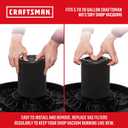 CRAFTSMAN CMXZVBE38773 Genuine Wet Application Wet Dry Vac Filter for Most 5 to 20 Gallon CRAFTSMAN Shop Vacuums, Easy Installation, Designed for High-Volume Liquid Pick-ups