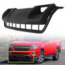 munirater Front Bumper Lower Skid Plate Plastic with Tow Hook Holes Replacement for 2015-2020 Colorado GM1095206 22891697