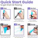 Liquid Chalk Markers (10 Pack) with Gold & Silver - Fine Tip Dry Erase Marker Pens for Blackboard, Windows, Chalkboard Signs, Bistro - 3mm Reversible Tip