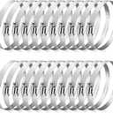 Twdrer 4 Inch 304 Stainless Steel Adjustable Hose Clamp, Worm Gear Duct Clamp Pipe Clamp 91mm-114mm for Plumbing, Automotive, Dryer Vent, Mechanical Applications (24)