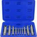 Fafeicy Tap Extractor Set, High Speed Steel Steel Broken Head Taps Remover, Stripped Screw Tap Extractor Set, for Removing Screws and Bolts(ten-piece set), Broken Wire Extractor