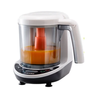 Baby Brezza One Step Baby Food Maker Deluxe - Steam + Blend Organic Food Dishwasher Safe with Auto Shut Off - Cooker + Puree Maker for Infants
