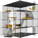 Large Cat Cage,Cat Cage Enclosure Indoor DIY Cat Playpen Detachable Metal Wire Kennels Crate Large Exercise Place Ideal, for 1-4 Cats,Ferret, Chinchilla, Rabbit, Small Animals