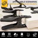 4-Piece 6 inch Heavy Duty Metal Spring Clamps: Spring Metal Clamps for Woodworking, 2.5"-inch Jaw Opening, Heavy Duty Clips for Pool Cover Backdrop Stand Clamp