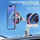 Universal 360 Pro Magnetic Car Phone Holder (2025) Super Strong Suction & Adjustable Phone Mount for All Mobile Phones, Hands-Free Viewing with Metal Ring, No Signal Interference