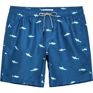 maamgic Mens 7 inch Mens Swim Trunks with Mesh Lining Quick Dry Board Shorts Mens Bathing Suits (X-Large, 5 Blue Shark)