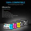 Smart Ink Compatible Ink Cartridges Replacement for HP 950XL 951XL 950 XL 951 XL 5 Pack Combo (2 Black & 1 Cyan 1 Magenta 1 Yellow) for HP Printer Officejet Pro 8600 plus 8610 8620 8100 8625 8630 8615