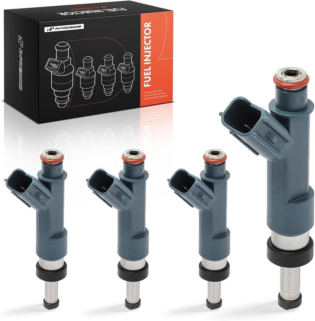 A-Premium Fuel Injectors Set of 4 Compatible with Toyota Prius 2010-2011, Tundra 2012-2013, Sequoia 2012-2013 & Lexus CT200h 2011-2012, 1.8L 5.7L, Replace# 2320939195, 2320939196