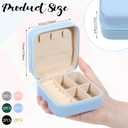 Prasacco 12 Pcs Travel Jewelry Case Bridesmaid Gifts Box PU Leather Small Travel Jewelry Box Mini Jewelry-Organizer for Earrings Rings Necklaces Women Girls Bridesmaid Proposal Gifts, 6 Colors