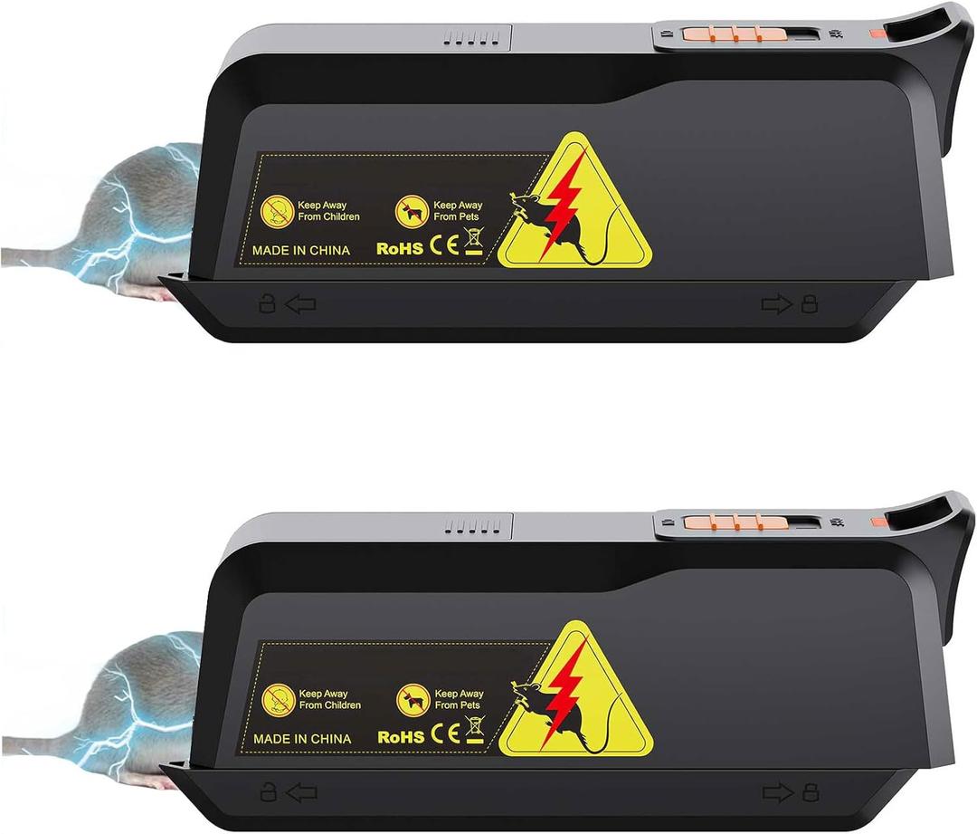 Electric Mouse Trap Zapper Electronic Mice Killer Humane Mouse Traps Indoor for Home with High Voltage Small Mouse Catcher for Kitchen Garage Lumber Room Battery or Plug in Reusable (Black) Electric Mouse Trap Zapper Electronic Mice Killer Humane Mouse Traps Indoor for Home with High Voltage Small Mouse Catcher for Kitchen Garage Lumber Room Battery or Plug in Reusable (Black)