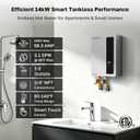 14kW Tankless Water Heater Electric, ThermoMate 240 Volt Instant On-Demand Hot Water Heater with Touch Control, Max 3.4 GPM Self-Modulating, ETL Certified for Residential Indoor