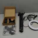 UBeesize 10" Ring Light with Overhead Phone Mount, LED Selfie Light with Stand and Phone Holder, Desk Light for iPhone, Desk Tripod for Video Recording, YouTube, TikTok, Live Stream, Cooking, Vlog