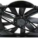 TRQ Radiator Cooling Fan Assembly Compatible with 2000-2001 Mercedes-Benz CL500 2001 CL55 AMG S430 S500 S55 AMG MB3115113
