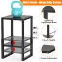 Locker Organizer Shelf, Metal Adjustable Width and Height, Ideal Locker for School, Office, and Gym Lockers, Extends Locker Storage Organization, Black