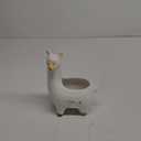 Leisure Arts Floral Pot Llama, White , 7.5" - small flower pots for indoor plants, succulents, plant pots, indoor planter, ceramic pots for indoor plants