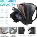 SWICKY 40L Travel Backpack for Men TSA Friendly Carry-On, 17.3" Laptop Sleeve, Water-Resistant, Quick-Access Phone Pocket, Large Weekender for Travel & Commute