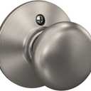 Schlage F10 PLY 619 Plymouth Door Knob, Hall & Closet Passage Lock, Satin Nickel