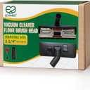 EZ SPARES 1 1/4 inch 32mm Universal Vacuum Cleaner Euro Floor Brush Head Brush Attachment for Floor and Carpet Combo Tool (Black)