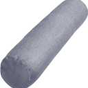 1 MIDDLE ONE Body Pillow, Bolster Pillow with Cooling Cover, Long Round Roll Cylinder Pillow for Bed, 35" x 7.87", Grey