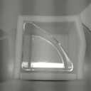 Niteangel Small Animal Sand-Bath Box - Acrylic Critter's Sand Bath Shower Room & Digging Sand Container for Hamsters Mice Lemming Gerbils or Other Small Pets (Fan-Shaped, Transparent)