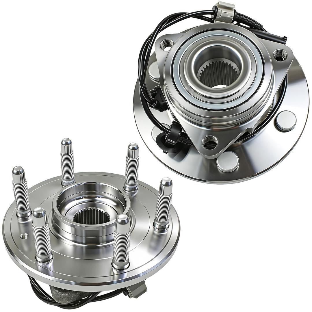 515096 4WD Front Wheel Hub Bearing Assembly for Chevy Avalanche, Silverado, Suburban, Tahoe, Cadillac Escalade, GMC Yukon Sierra 1500 w ABS 6 Lug 2PCS