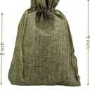 Palmhomee Pack of 25 Burlap Gift Bags with Drawstring Linen Jewelry Pouches Wedding Hessian Jute Bags for Birthday Jewelry and Treat Pouches Party Wedding Favors Gift Art and DIY Craft, 7x9 Inch