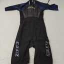 ZONE3 Women's Shortsleeve Swimskin (Medium, Black/Blue)