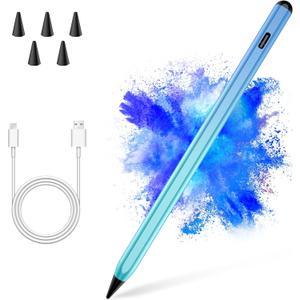 Gradient Color Stylus Pen for iPad 2018-2025 with 5 Extra Tips, Apple Pencil for A16/11th/10th/9th/8th/7th/6th Gen, iPad Pencil Compatible with Pro 11/12.9/13in M4, Air M3/M2/5th/4th/3th Gen, Mini 6/5
