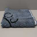 OLANLY Dog Door Mat for Muddy Paws 48x30, Paw Print Design, Absorbs Moisture and Dirt, Absorbent Non-Slip Washable Doormat, Quick Dry Chenille Mud Mat for Dogs, Entry Indoor Entryway Carpet, Grey