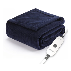 Sunbeam Electric Royal Luxe Microplush Heated Blanket, 12 Heat Settings, 12-Hour Auto Shut-Off, Fast Heating, Warm & Cozy, Machine Washable, Mushroom Color, King (90" x 100")