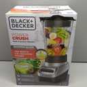 BLACK+DECKER PowerCrush Multi-Function Blender with 6-Cup Glass Jar, 4 Speed Settings, Silver