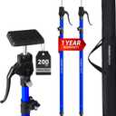 Adjustable Cabinet Jacks for Installing Cabinets (45.3-114.2 2 Pack) Heavy Duty 200 lb Metal Quick Support Rod & Third Hand Support System with Swivel Non-Slip Pads for Drywall and Ceilings.