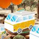 LaVenty 12 PCS Surf Beach Party Favor Bags Boxes Candy Boxes Bags for Summer Birthday Ocean Pool Surf Theme Decorations Baby Shower Treat Bags