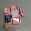 AT&T TRIMLINE 210 Corded Home Phone, No AC Power Required, Improved Easy-wall-mount, Lighted Big Button Keypad, 13 SpeedDial Keys, Last Number Redial, Mute, Flash, Volume Control, Princess Phone, PINK