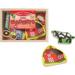 Melissa & Doug 20 Wooden Farm Magnets in a Box