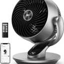 Dreo Smart Fan for Bedroom,120 Vertical and 90 Oscillating Fan with Remote/Voice, 13 Inch Height Quiet Air Circulator for Whole Room, 70 ft, 4 Speeds, 5 Modes, 12H Timer, Desk Fans for Home, Office (Silver)