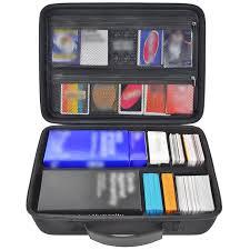 Trading Card Case Storage Box for 2700+ Cards. Deck Boxes Travel Organizer Holder Compatible with TCG/for Topps Baseball Sports/for C.A.H/for UNO/for MTG/for Yu-Gi-Oh Games -Black
