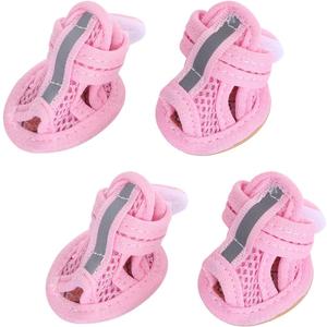 ULTECHNOVO Breathable Pet Sandals for Small Dogs Size 1 Mesh Shoes with Flexible Rubber Sole Anti-Slip Dog Booties for Outdoor Walking and Hot Pavement Protection