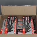 Derma-Tuff Powder Free Nitrile Disposable Gloves | 6 Mil - Med 100 Ct | Latex Free, Chemical + Puncture Resistant, Fully Textured Grip, Beaded Cuff, for Automotive, Maintenance, Industrial | 66587