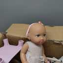 LullaBaby  14-Inch Realistic Baby Doll & Accessory Bundle  Fair Skin Tone & Blue Eyes  Nursery Care Set  High Chair, Playpen & Jogger Stroller  Pretend Play Toys  Kids 2+ Years