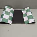 Non-Slip Checkered Kitchen Runner Rug, Modern Green and White Checkerboard Floor Mat, Easy-to-Clean Durable Kitchen Decor