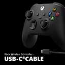 Xbox Wireless Gaming Controller + USB-C Cable | Carbon Black | Console, PC, & Android | Textured Grip | Wireless, Bluetooth, USB-C Connectivity
