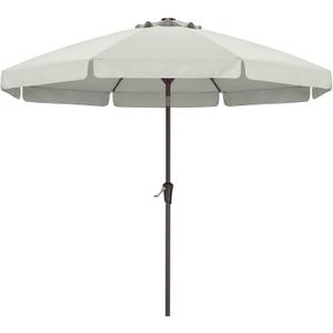 ABCCANOPY Patio Umbrella 9ft, Outdoor Table Umbrella with Push Button Tilt and Crank, 8 Ribs Umbrella for Patio Pool Garden Deck (Light Beige)