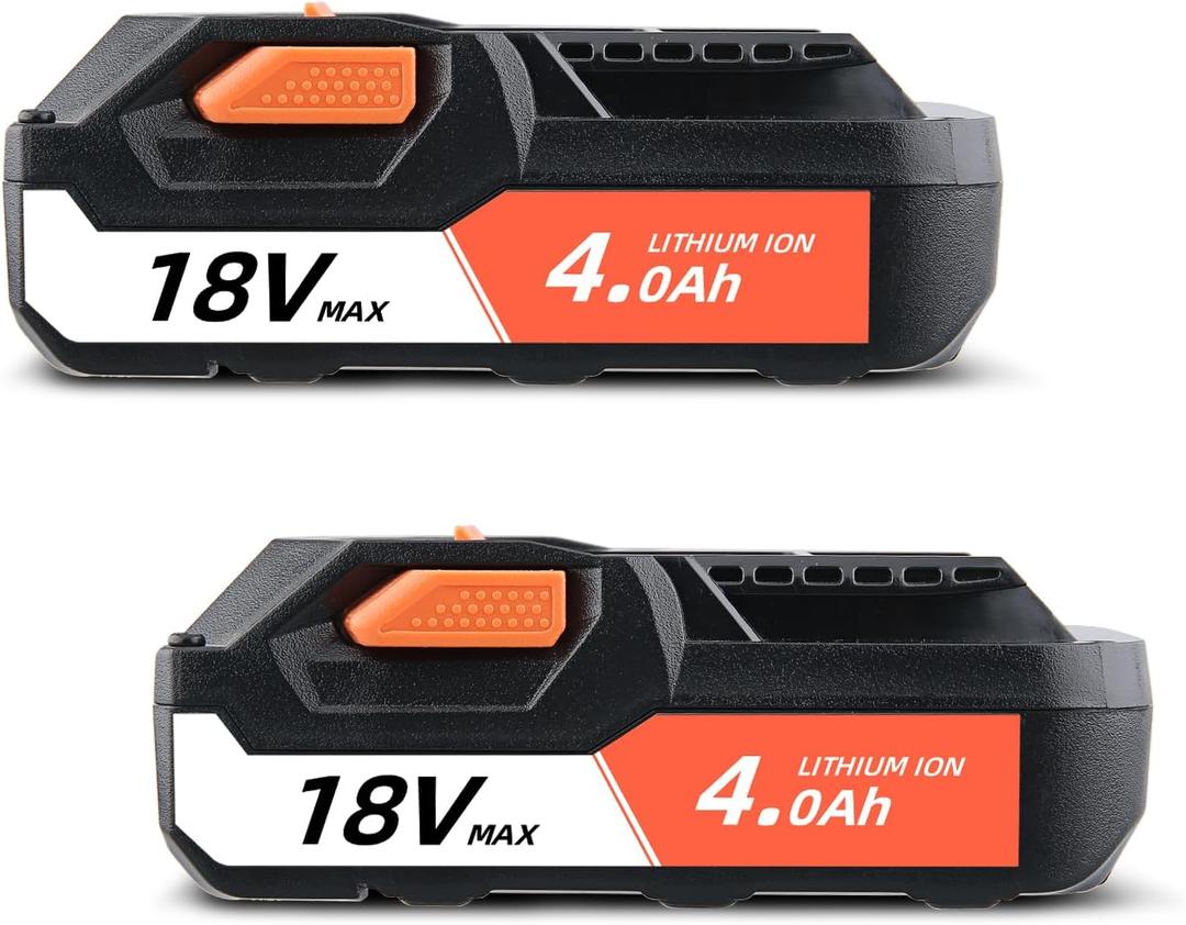 VINIDA 4.0Ah 2Pack R840085 Replacement for Ridgid 18V Battery Compatible with Ridgid Battery R840087 R840086 R840083 R840089 AC840085 AC840086 AC840087P AC840089 Power Tools