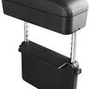 Car Console Armrest Box Arm Rest Height Adjustable Comfort Elbow Pad Universal (Black)